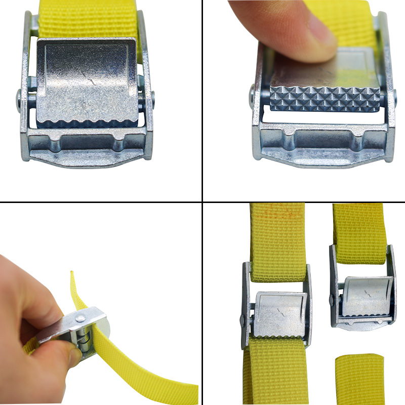 Cinghie con fibbia a pressione da 2 m Cintura di rilegatura regolabile Corda da carico Cinghia fissa con fibbia in metallo Corda da traino Cintura a cricchetto per borsa da viaggio