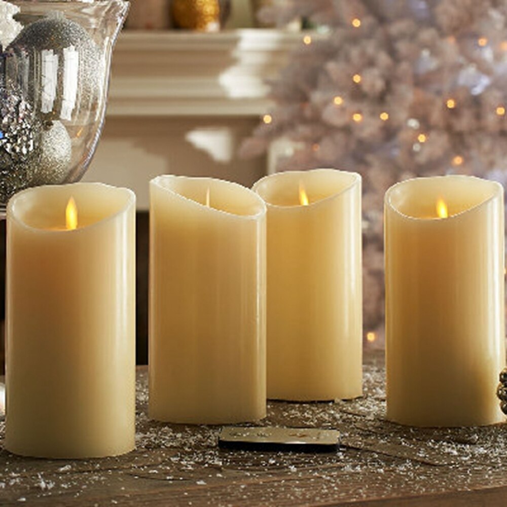 Ksperway flammeløs bevegelig veke søyle led lys 3.5 " *7 "