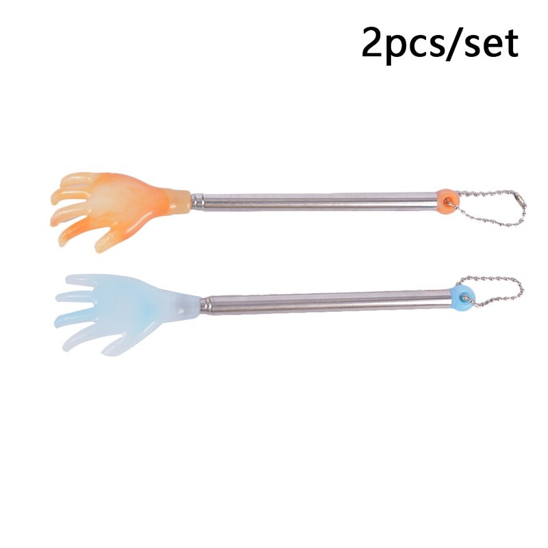 2Pcs Back Scratcher Aid Stick Scratching Massage Roller Long Wooden Body Itch: multicolor