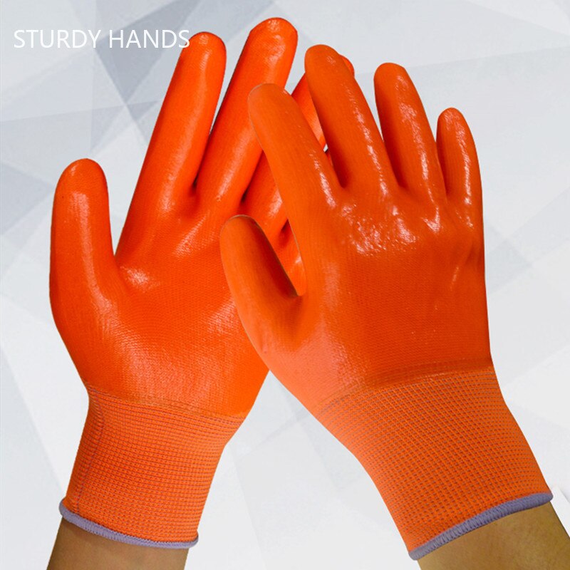 Guantes de PVC de látex para el hogar, resistentes al agua, totalmente recubiertos, para trabajo de carpintería, protección contra el frío, guantes de jardinería