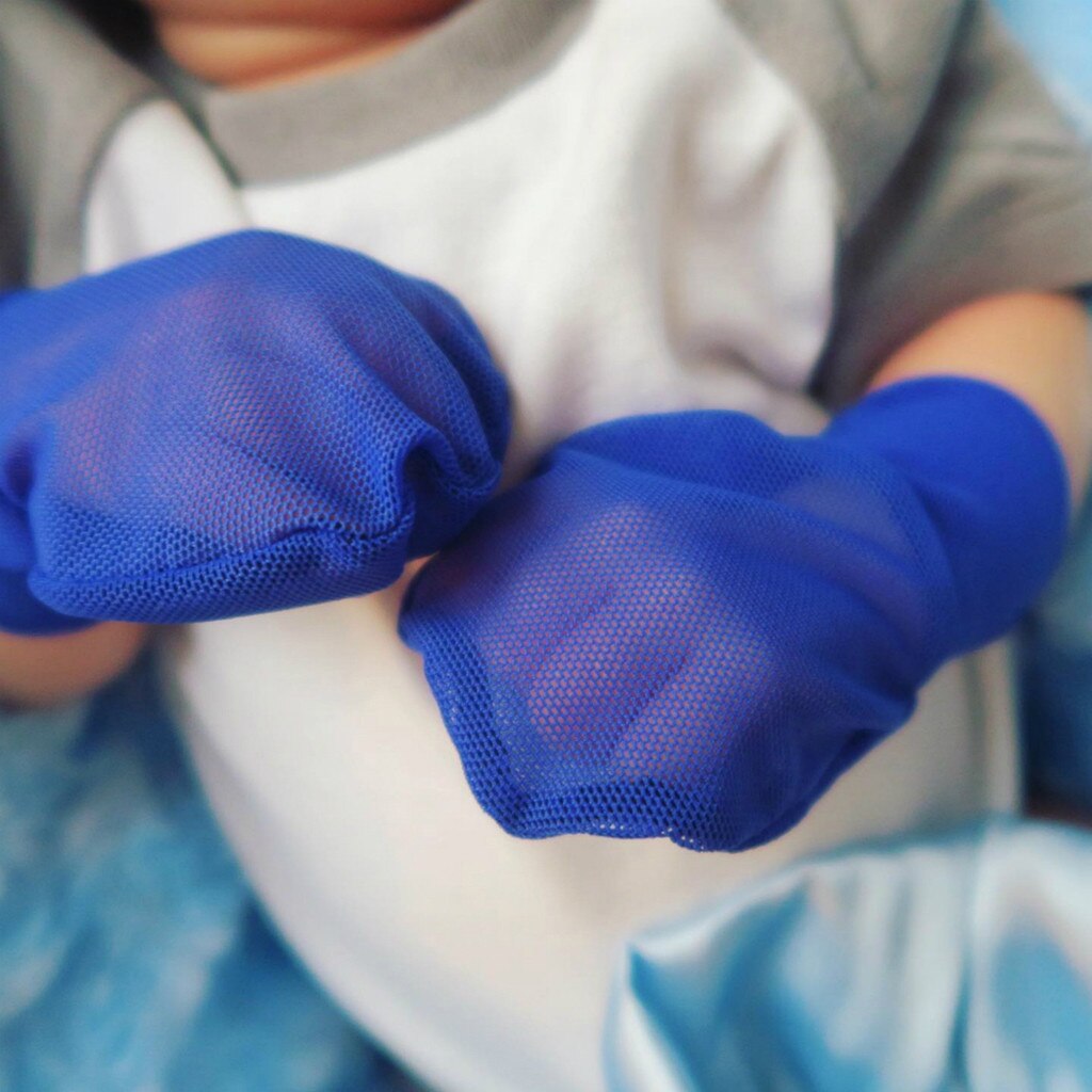 Zachte Anti Krassen Pasgeboren Wanten Bescherming Gezicht Dunne Stijl Baby Handschoenen Leuke Ademend Mesh Jongen Meisje