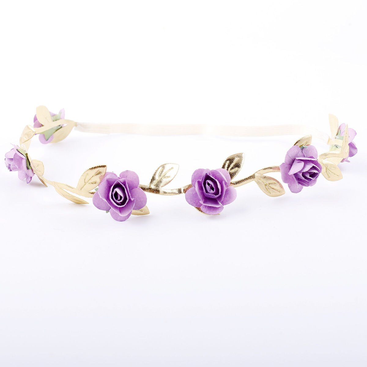 DIY Kids Baby Meisjes Peuter Gold Bladeren Haarband Hoofddeksels Hoofdband Party Prinses Zomer Accessoires: Paars