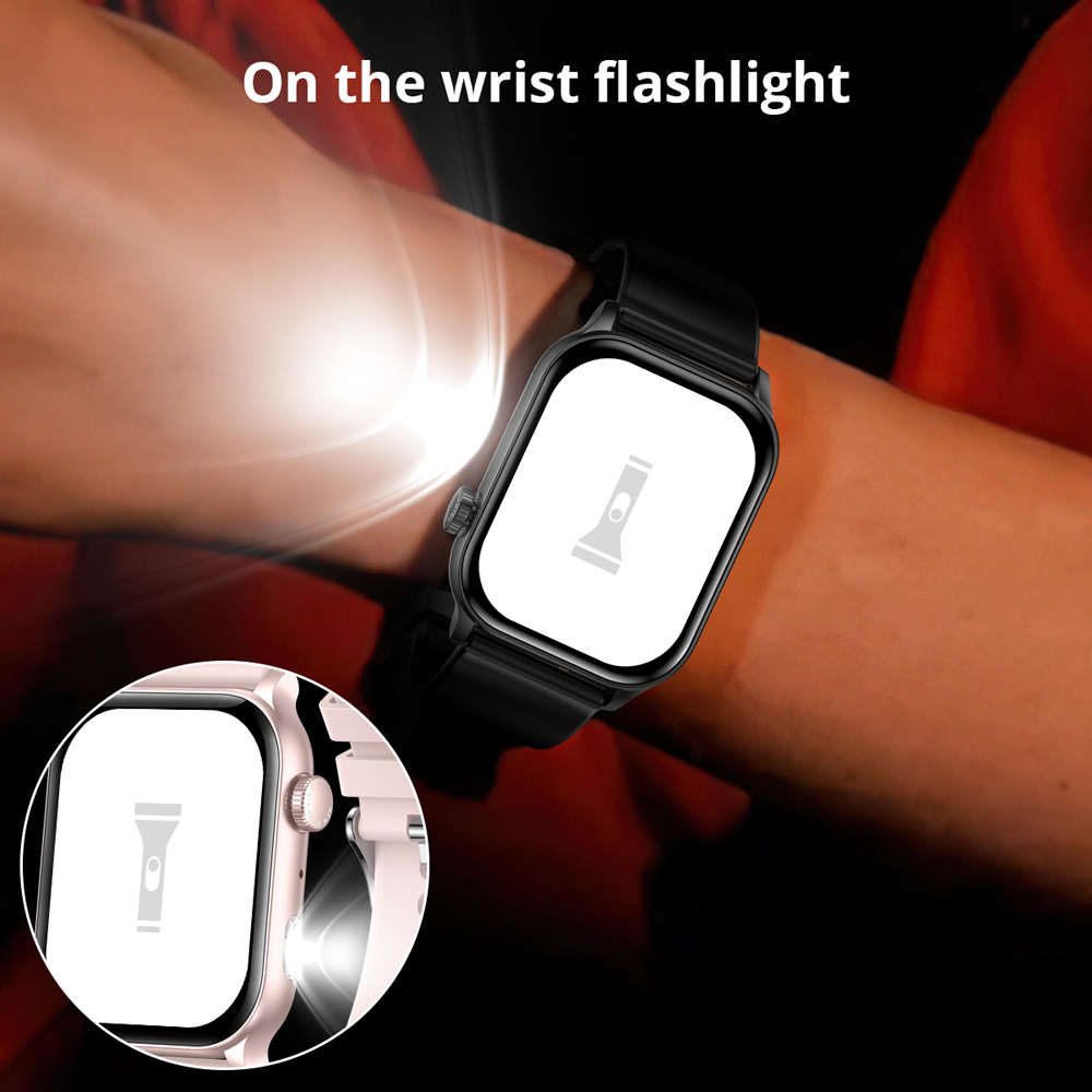 Reloj inteligente COLMI P78 AMOLED con pantalla de 1,95 pulgadas con linterna y llamadas de voz más de 100 modos deportivos Monitor de salud reloj inteligente para hombres y mujeres