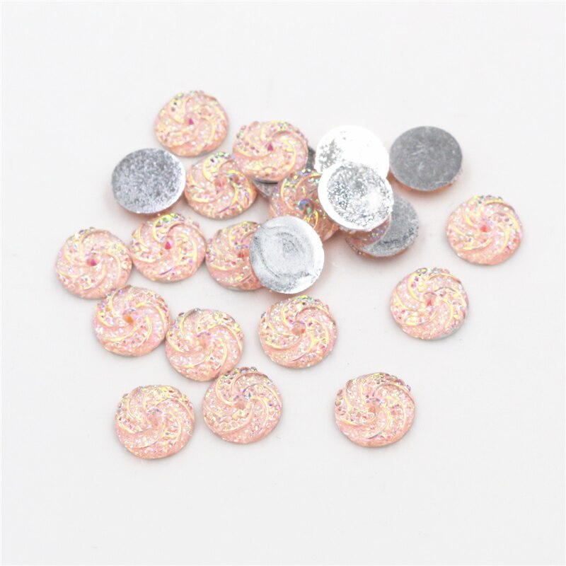 40pcs 12mm Mix Colors Windmill Style Flat back Resin Cabochon For Bracelet Earrings accessories: G1-09