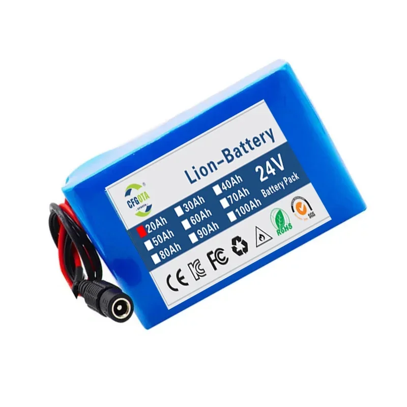 Batterie lithium-ion rechargeable 24V 20Ah 6S3P 18650 25.2V 20000mAh/batterie lithium-ion + chargeur