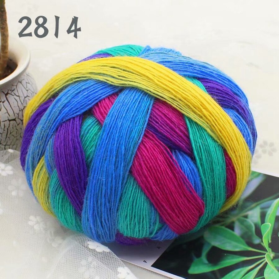 Long Dyed Magic Yarn Ball 800 meters Wool Rainbow ... – Grandado