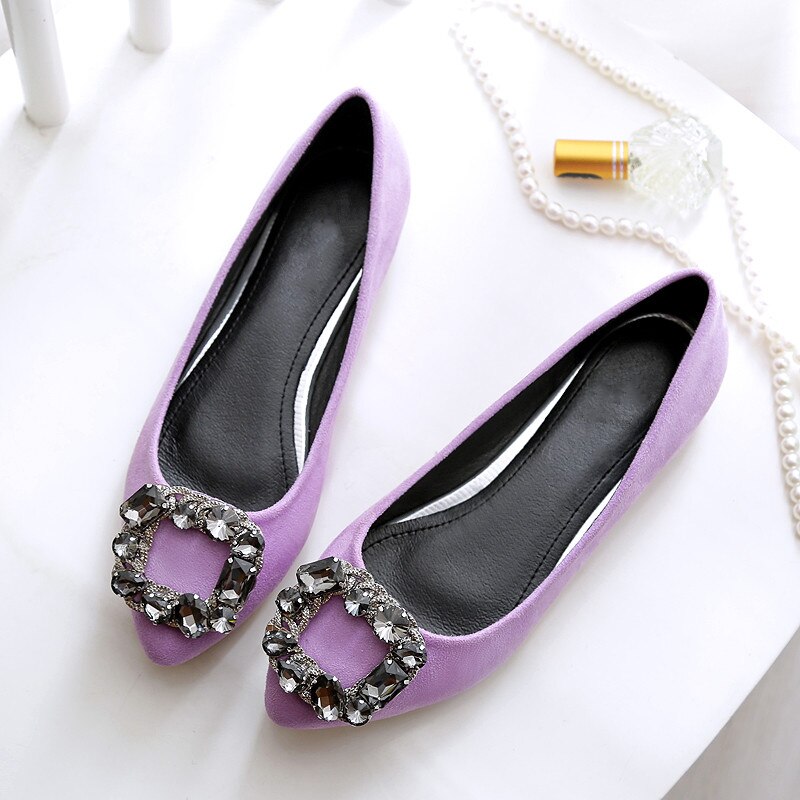 TIMETANG Spring women's shoes soft soled leisure and comfortable diamond woman shoes flat large 45 size work shoes C115