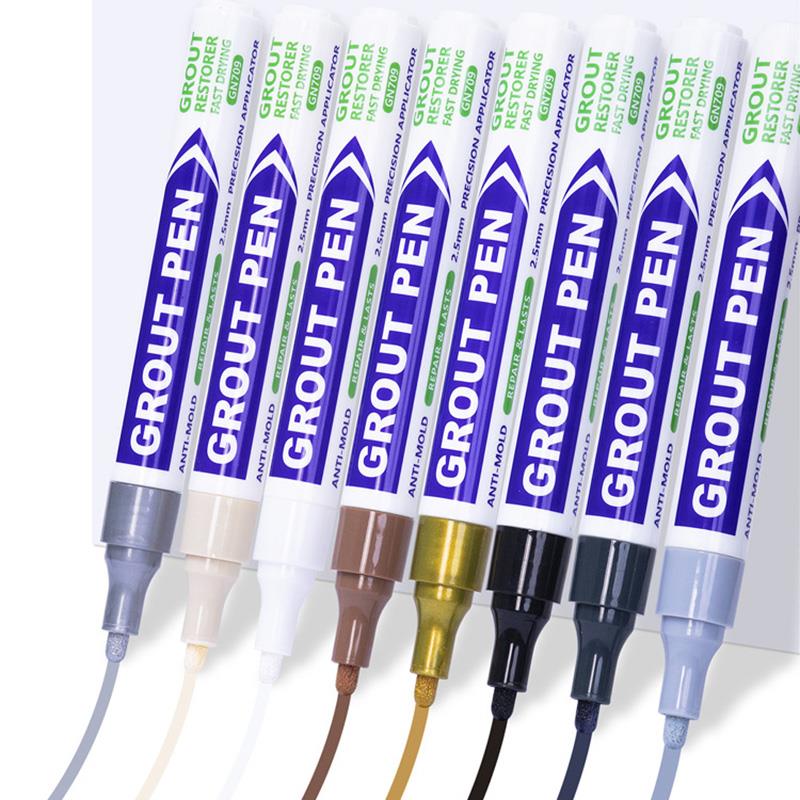 8 farben Wasserdichte Fliesen Marker Mörtel Stift Zauberstab Naht Stift Weiß Schwarz Grau Für Fliesen Boden Badezimmer Dekontamination Naht Reparatur werkzeug