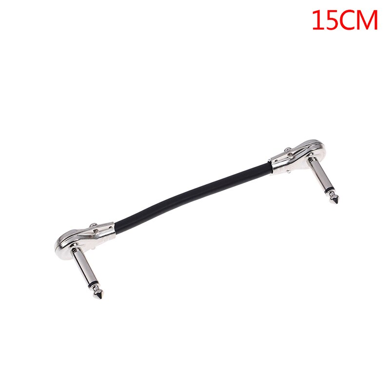 1PC 15/20/30cm Guitar Cables Guitar Effect Patch Cable Instrument Wire Right Angle Pedal: 15CM