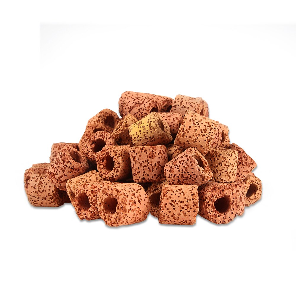 Aquarium 520g filter media Ceramic Bio Rings bacterial Ball Bacterial house Biosphere volcanic stone for fish tank: Technology Red Ring