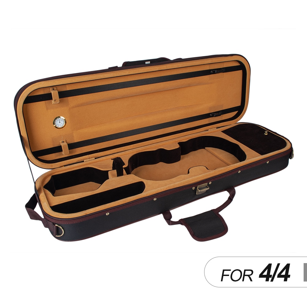 4/4 Full Size Violin Case Storage Bag Box Oblong Shape with Hygrometer Adjustable Straps violin accessories