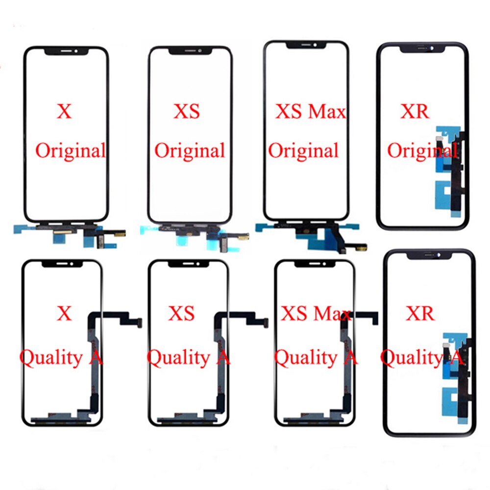 Originele Voor Ik Telefoon X Xs Max Touch Screen Digitizer Panel Sensor Front Outer Glas Lens Voor Iphone Xr Touch glas Met Oca Lijm