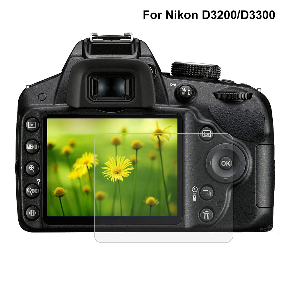 Lcd vakt til nikon  d7100/d7200/5300 kamera 9h overflate hardt herdet optisk glass hd ultra-tynn 9h lcd kamera skjermbeskytter: Pu5511