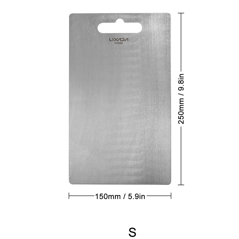 Lixada 1.8Mm Dikke Titanium Snijplank Outdoor Camping Snijplank Broodplank Voor Thuis Keuken Koken Outdoor Camping: S