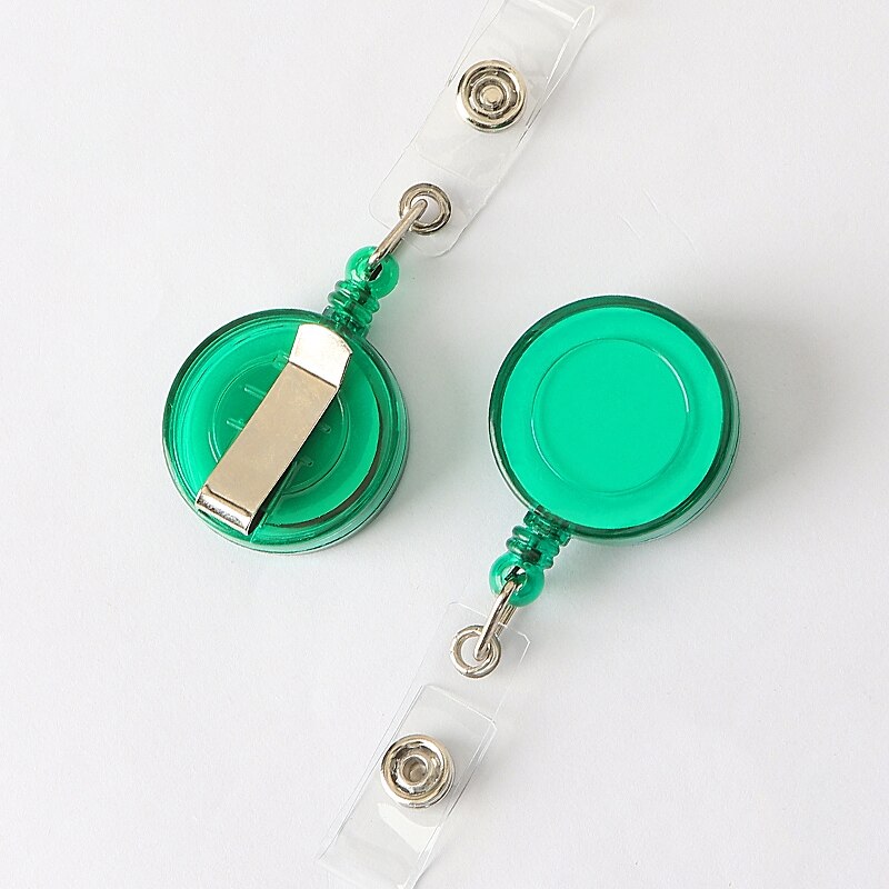 Retractable Badge Reel for Company Factory Workers Staff Work ID Card Holder Hospital Nurse Doctor Badge Holder Certificate Clip: 1pa green