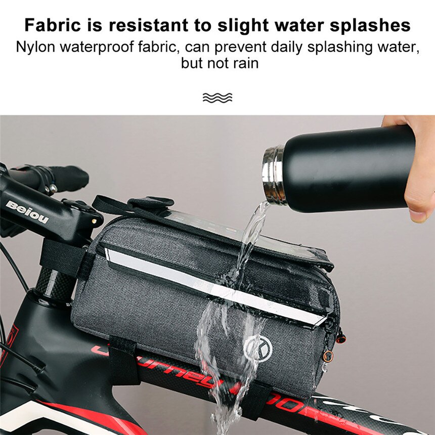 CARPRIE Motorfiets Fiets Frame Tas - 20x15x8cm - Waterdichte Pouch Houder - Fietsdragersysteem