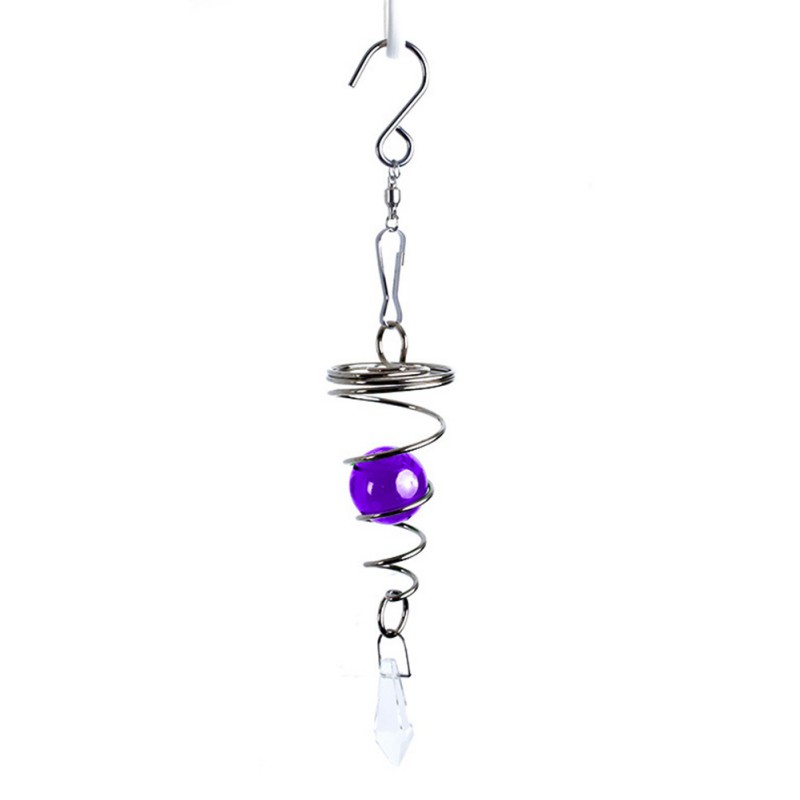 Carillons éoliens en cristal, boule de verre en spirale, queue de vent, pendentifs de fenêtre, décoration de chambre à coucher, décoration intérieure, pour filles