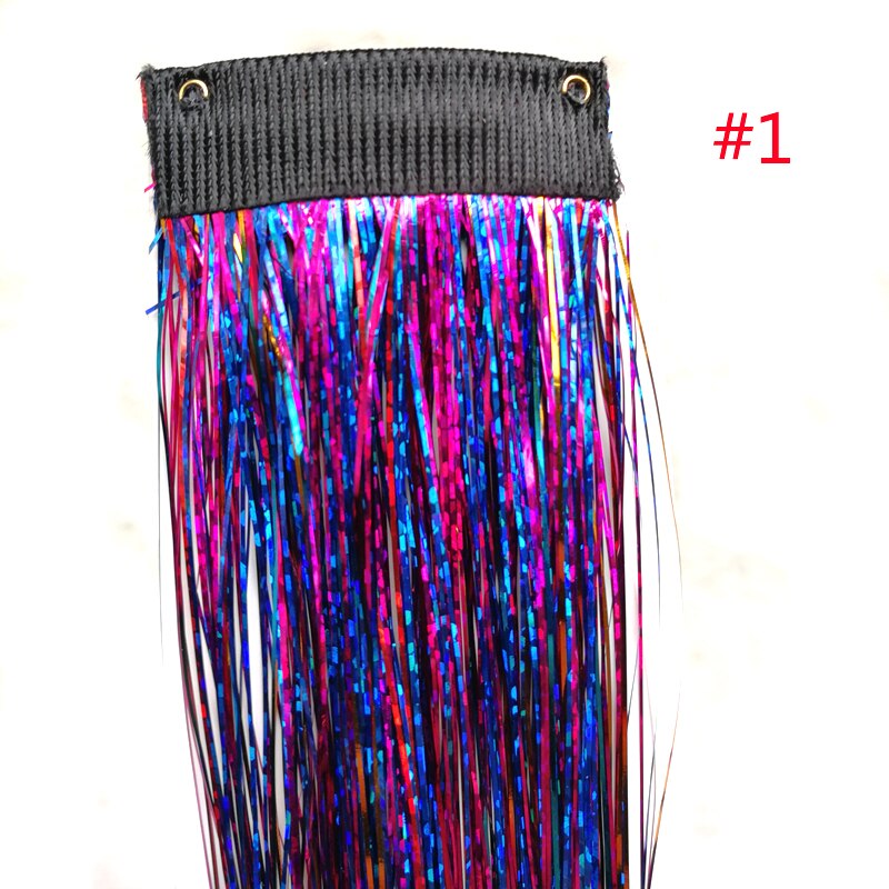 Haarversiering, glitterhaarvlechten, haarextensies met clip, highlights, nep haarstrengen, clip-in bling haaraccessoires: 1