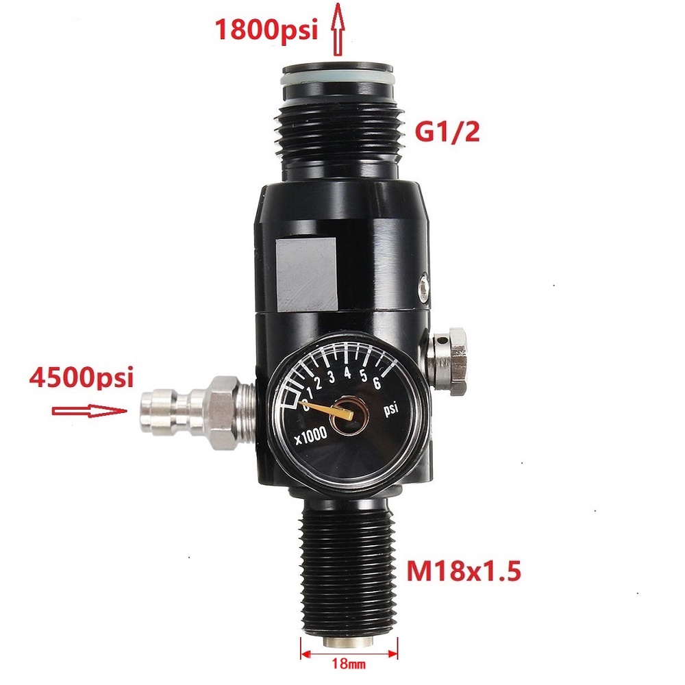 Tanque de botella de aluminio de 0,22l-0,5l, cilindro de tanque de 4500 PSI, planta de acuario de buceo, tanque de CO2, rosca de tanque de oxígeno de buceo M18 * 1,5: Gris claro