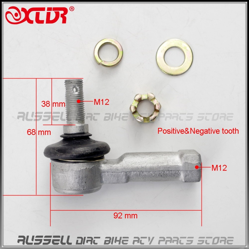 12mm M12 Turn Tie Rod Ball End for ATV Bashan Hummer 250 LonCin Jianshe Shipao Spare Parts Accessories