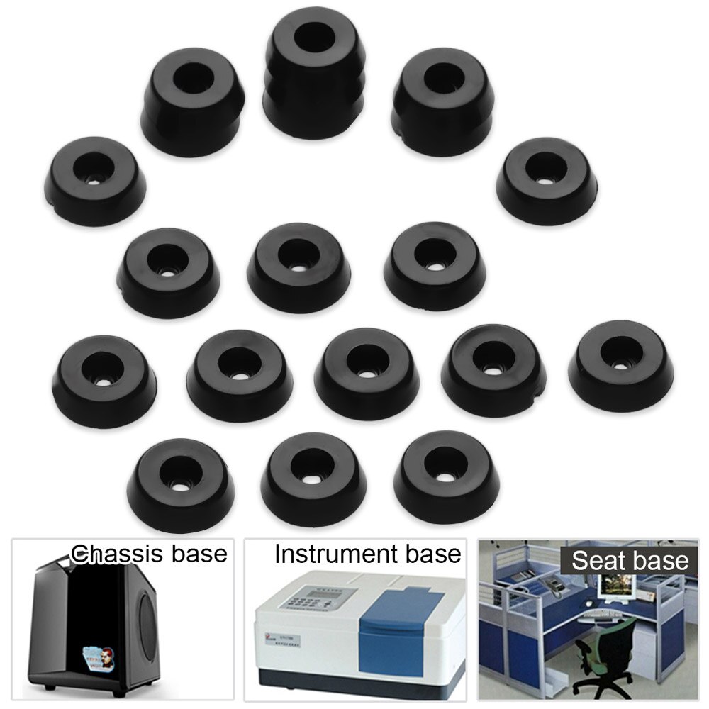 100pcs Black Rubber Feet Chair Floor Protector Non-slip Furniture Feet Table Leg Cover Cabinet Bottom Pads Funiture Legs 7Size