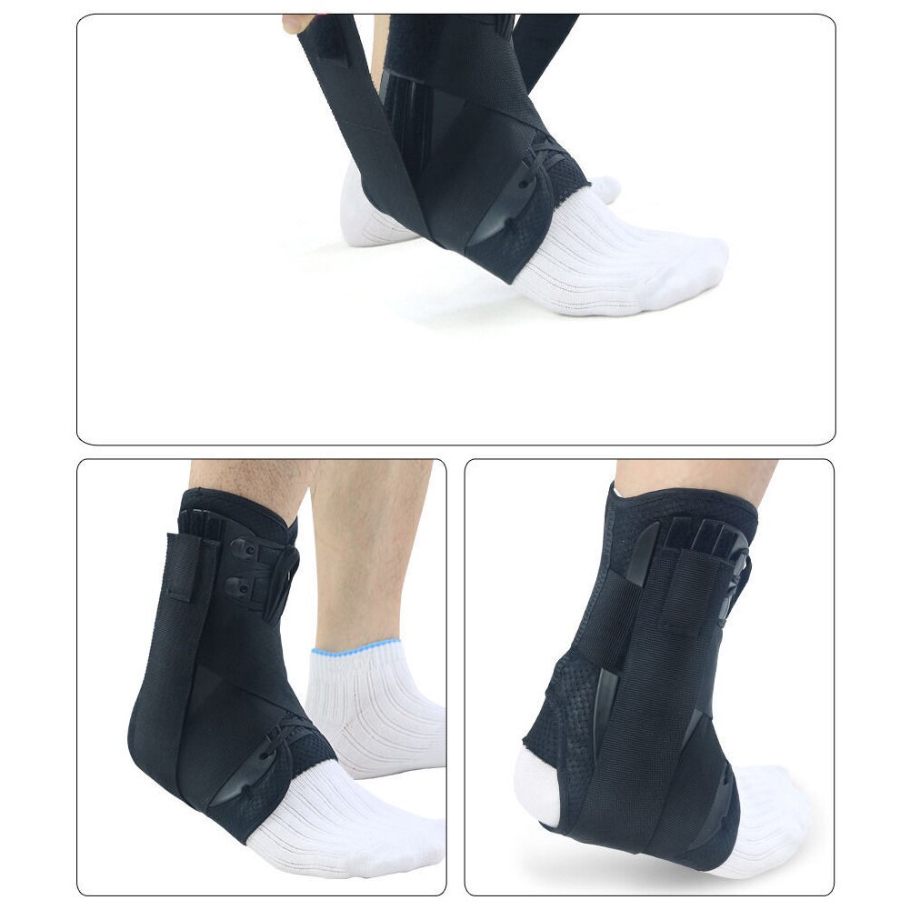 Lace Up Sport Pijn Letsel Veiligheid Elastische Achillespees Ondersteuning Pad Guard Running Verstelbare Stabilizer Enkel Brace