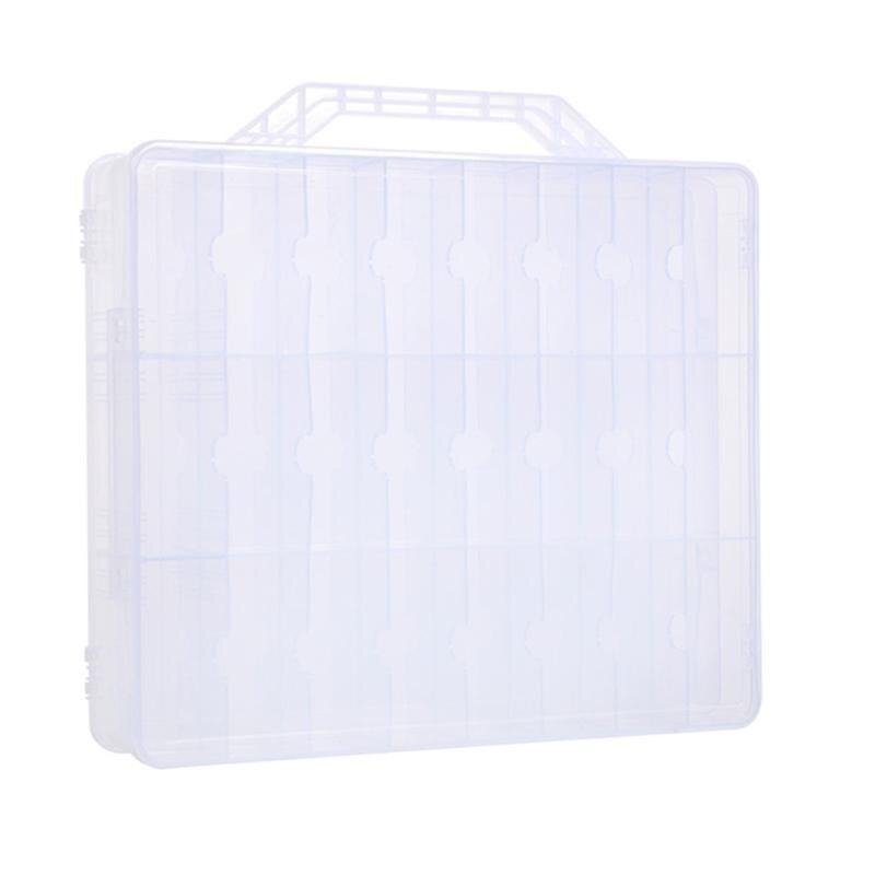 Doorzichtige nagellak organizer houder voor 48 flesjes verstelbare verdelers nagellakfles handwerk lippenstift opbergdoos