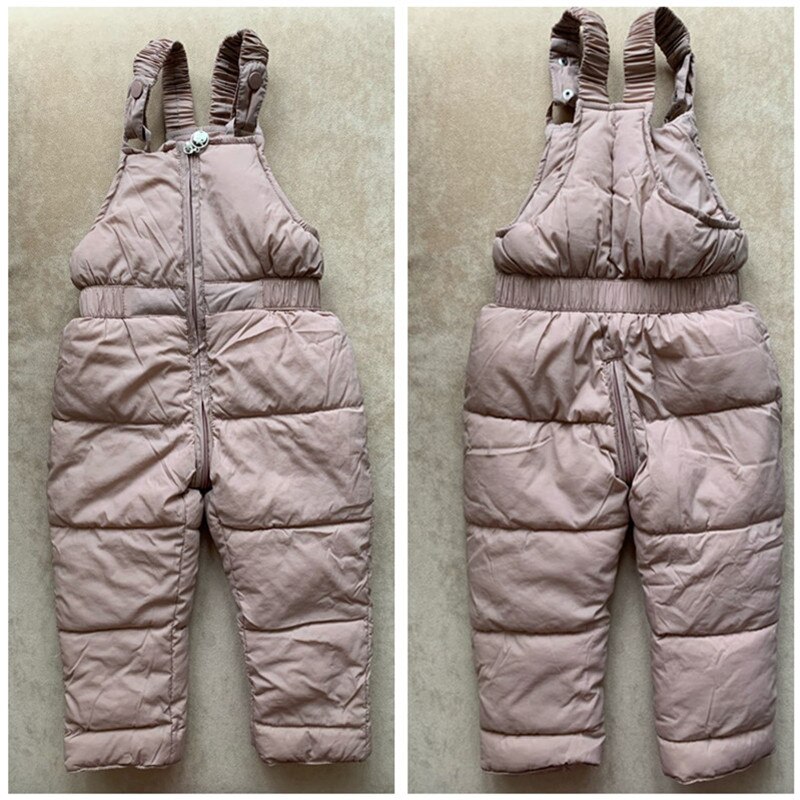 Kinderen Winter Warm Overalls Meisjes &amp; Jongens Winter Dikke Broek Katoen Vulling Kids Overalls Voor Meisjes 1-5 Jaar kinderen Jumpsuit