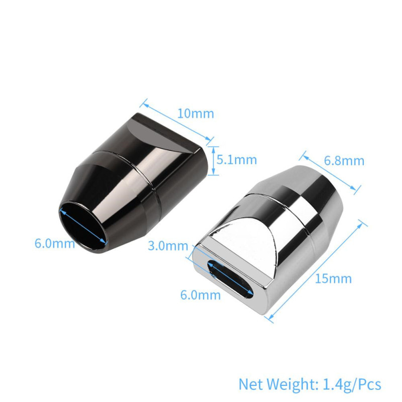 Hifi Hoofdtelefoon Splitter 6.8Mm Tot 3.4Mm Aluminium Y Splitter Schuifregelaar Diy Jack Audio Connector 8 Strengen Headset Kabel Adapter