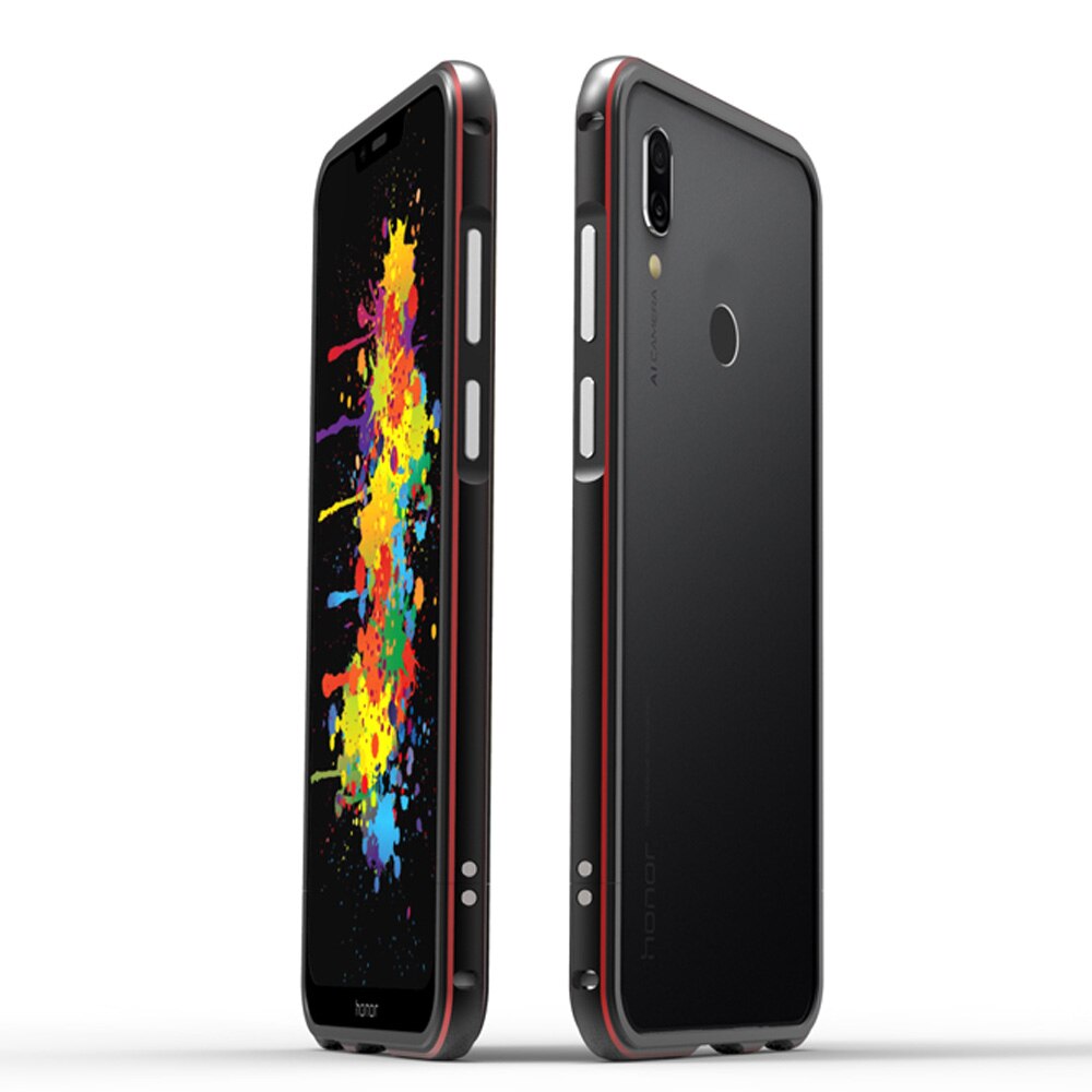 Huawei Honor caso il Gioco 6.3 "Huawei Honor gioco Paraurti di protezione di Lusso di Alluminio del Metallo cornice per Huawei Honor gioco cor-L29 copertura: nero e rosso