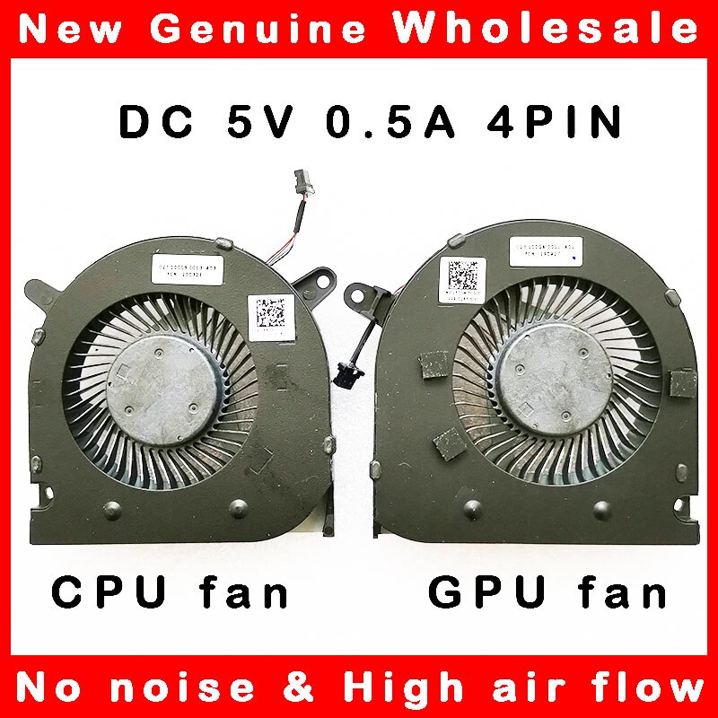 Radiador refrigerador do ventilador de refrigeração da cpu gpu para dell G3-3590 fllk dsf5k12304363b fllj dfs5k12214161b 6.1cfm 0160gm 160gm 04nywg 4nywg