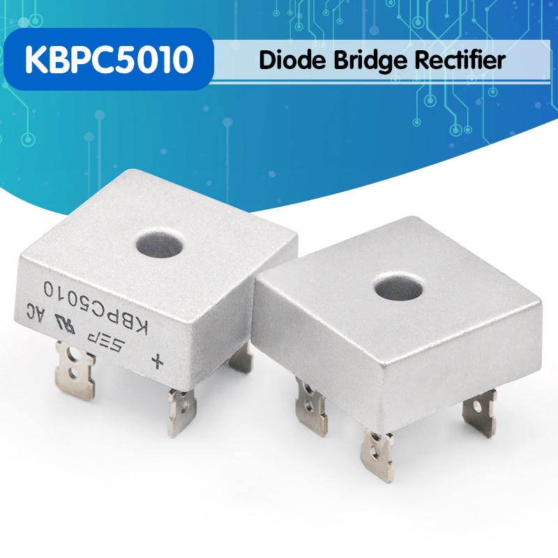 2Pcs KBPC5010 50A 1000V Diode Bridge Rectifier Kbpc5010