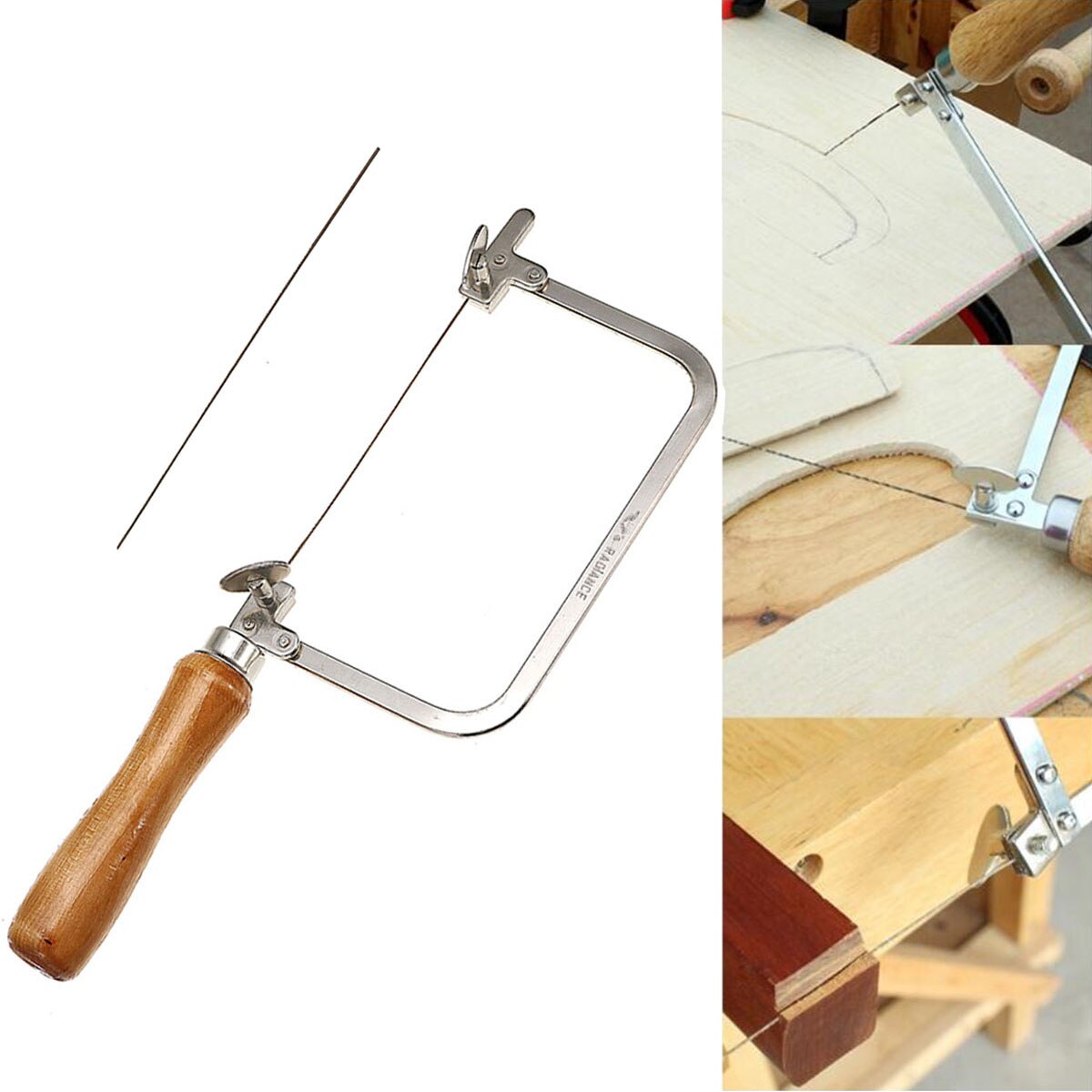 Alloy Steel Hacksaw Frame Woodworking Portable Multi-purpose Saw Bow Jewelry Wire Carved U shaped Hand Hacksaw Handle Tool