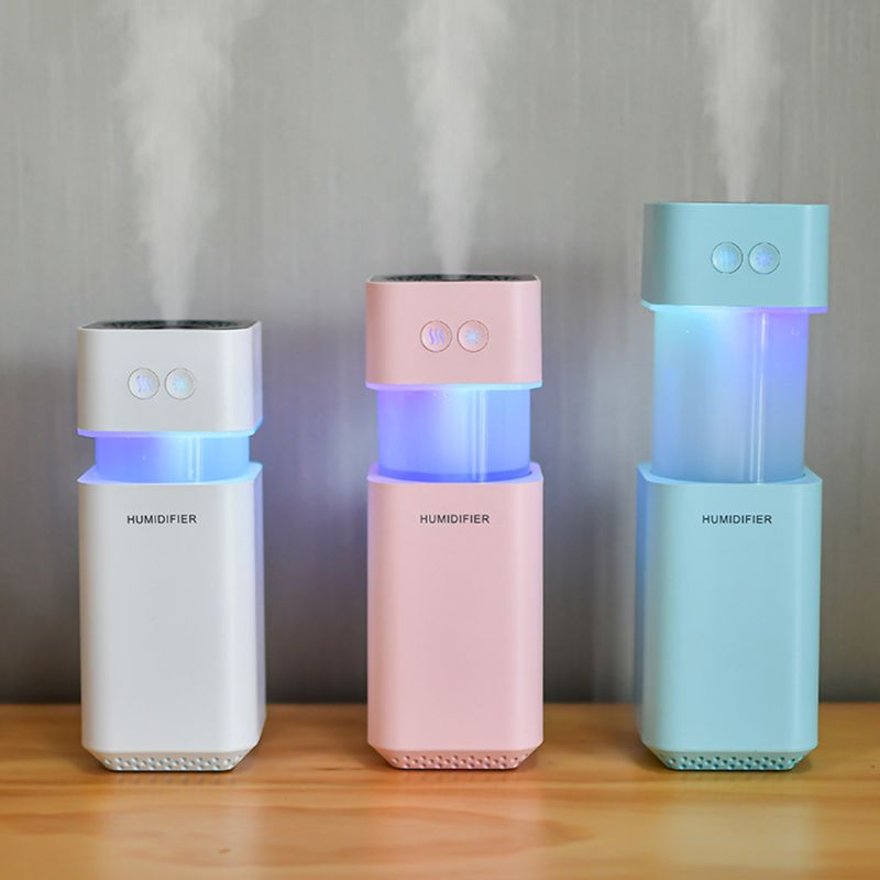 Vehicle Car Air Humidifier USB Charging Spin Discoloration Led Night Light 200mL Air Freshener Humidifier For Home Car Office