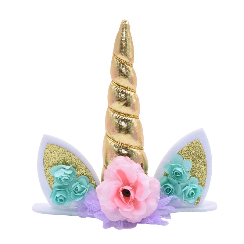 Décoration de gâteau licorne corne de licorne | Fournitures de gâteau de fête d'anniversaire, manuels de fête pour enfants, décor de gâteau de réception pour bébé: C03-1 piece