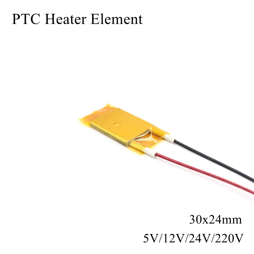 5V 12V 24V 220V PTC Heating Film Ceramic Heater Air Fan Heat Thermostat Constant Temperature Thermistor Plate Element 12 24 220
