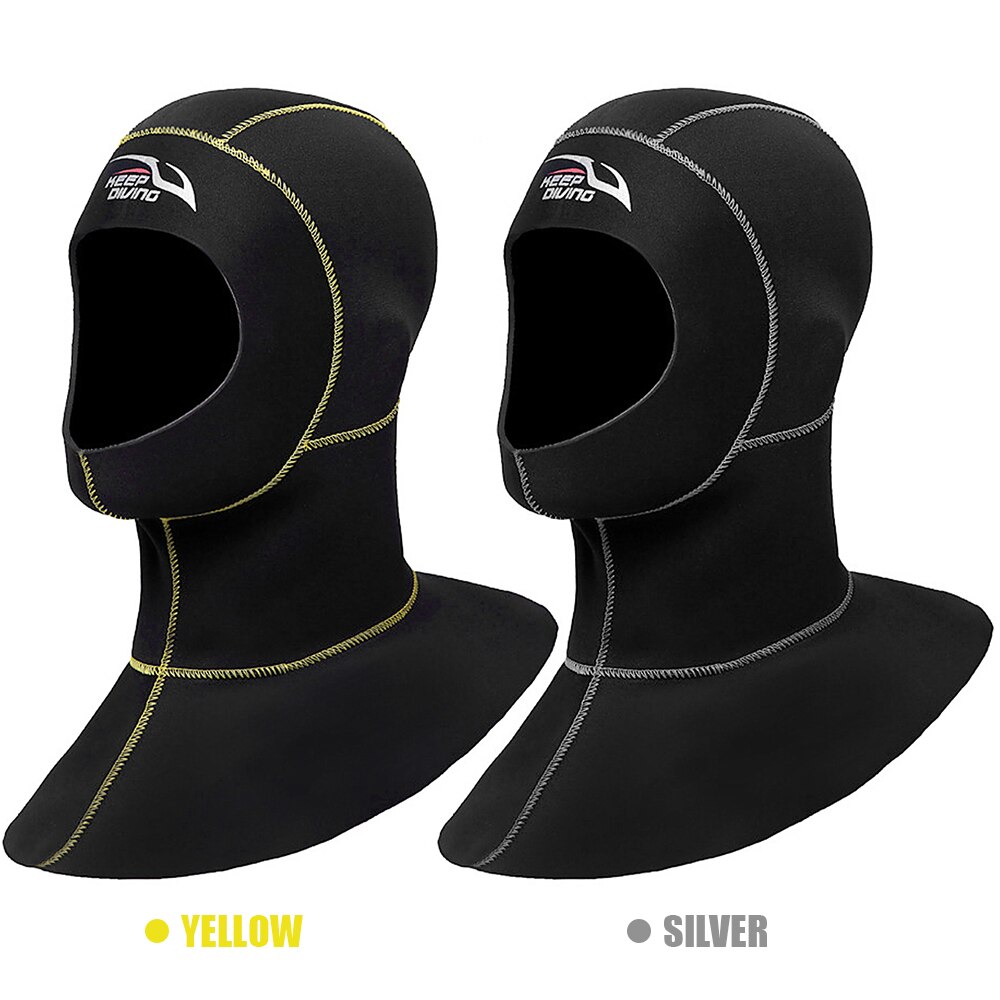 Gorro de natación de neopreno de 3mm para adultos, traje de baño térmico, gorra elástica alta, equipo de navegación para Rafting