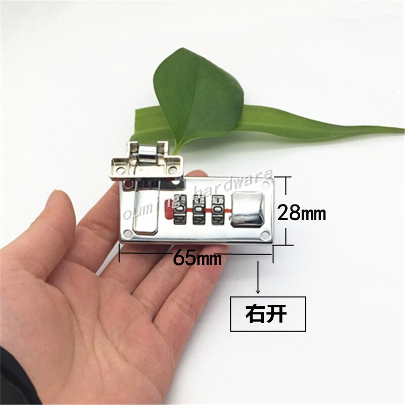 1 zestaw 65*29mm srebrna blokada hasła zatrzask biżuteria drewniane pudełko spinka blokująca ręcznie walizka bagażowa kodowane zamki sprzęt meblowy: srebro dobrze open