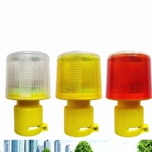 4LED Zonne-energie Verkeer Waarschuwing Licht, wit/geel/rood LED Solar Veiligheid Signaal Baken Alarm Lamp