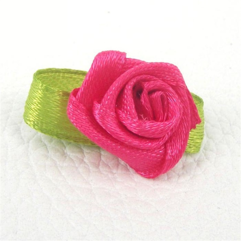 100PCS Artificial Mini Silk Rosettes Fabric Flowers Heads Making Handmade Satin Ribbon Roses DIY Craft For Wedding Decoration