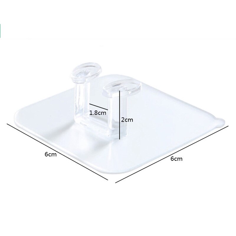 10/5 sztuk przyklejany robić ściany gniazdo zasilania uchwyt na wieszak wielofunkcyjny przezroczysty haczyk ścienny robić przechowywania dla Dom gabinet półka kuchenna