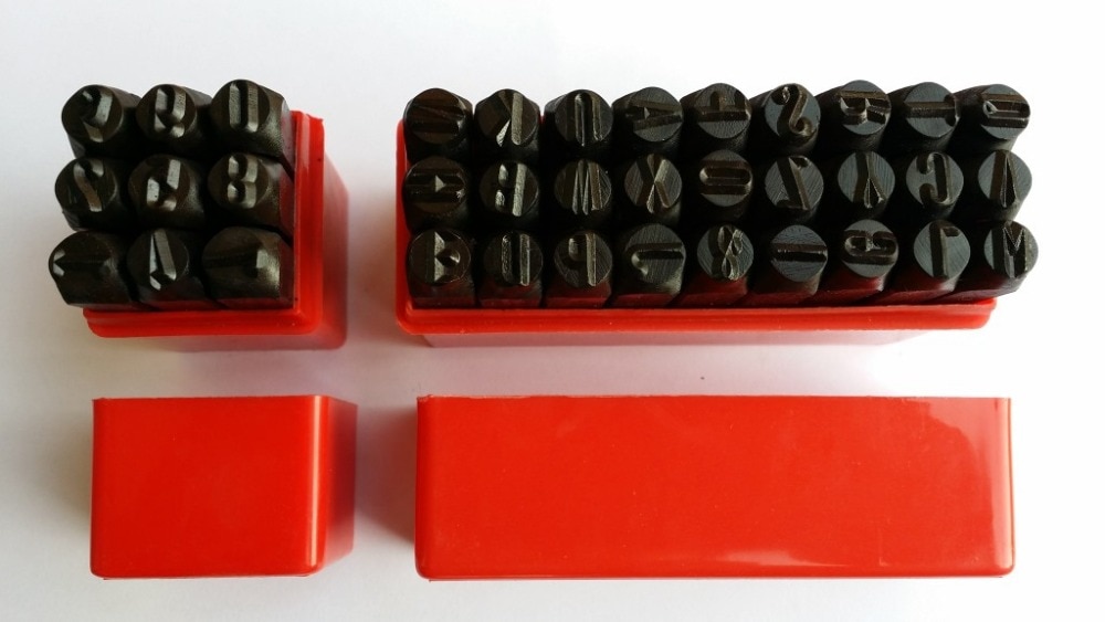 Letter Number Stamp Punch Set Hardened Steel Metal Wood Leather Steel Punch Alphabet Letter Number Tool Leather craft Stamp