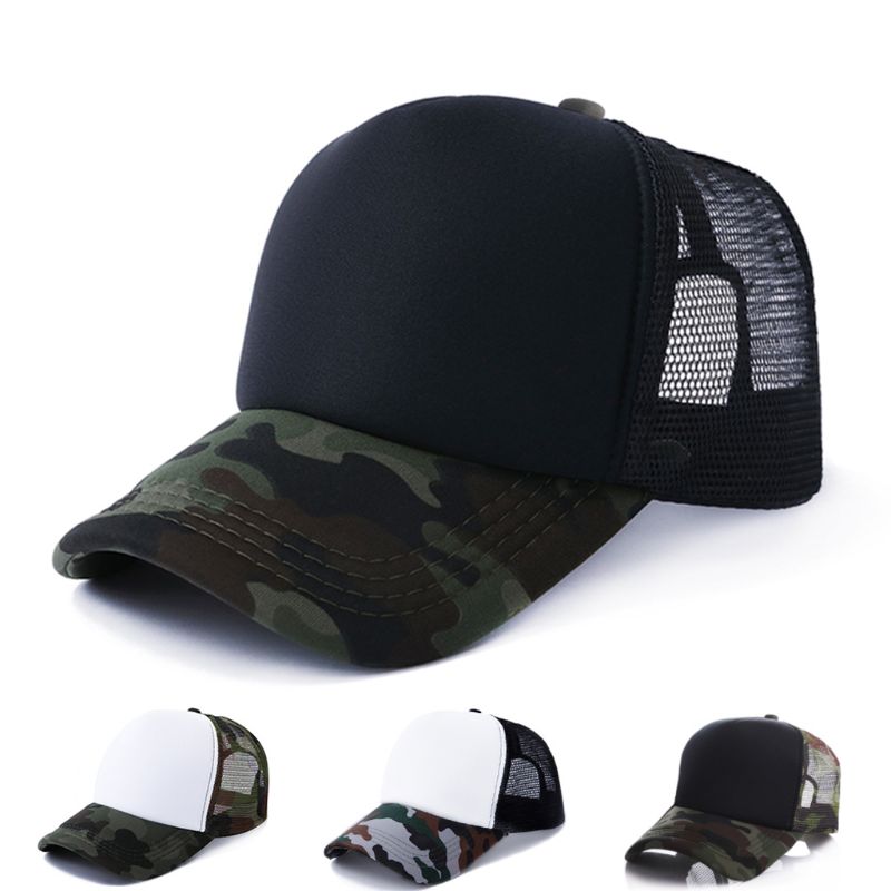 Camouflage mesh baseball pet ademend snapback hiphop zonnehoed verstelbare heren dames golf tennis zonnehoed klep