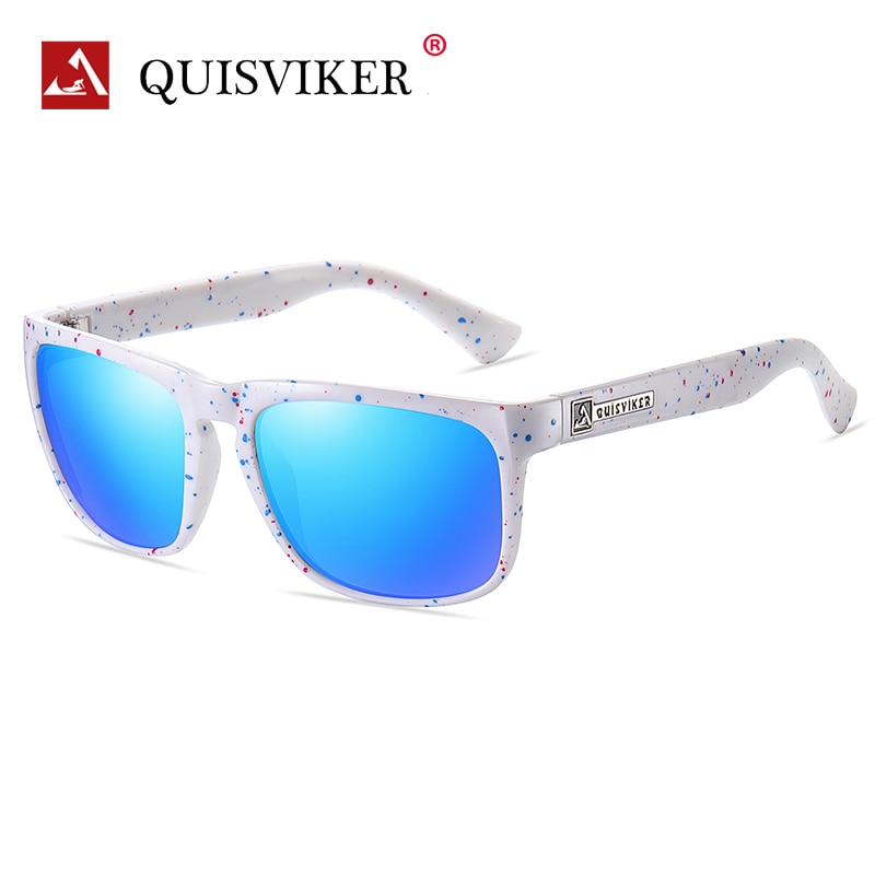 QUISVIKER-gafas de sol cuadradas clásicas para hombre y mujer, lentes de sol coloridas para deportes al aire libre, playa, pesca, viajes, UV400
