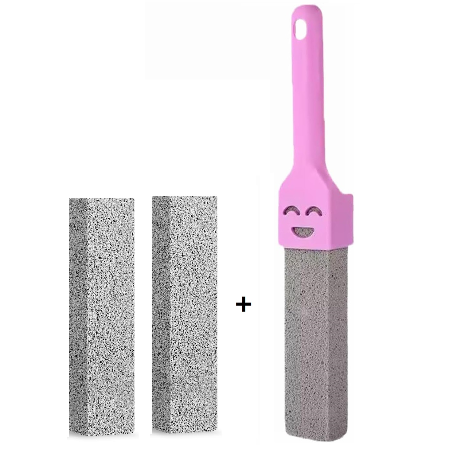 5PCS Pumice Stone Toilet Brush Bathroom Cleaning Stone with Handle Tile Sink Bathtub Limescale Rust Stain Remove Cleaning Tools: Red