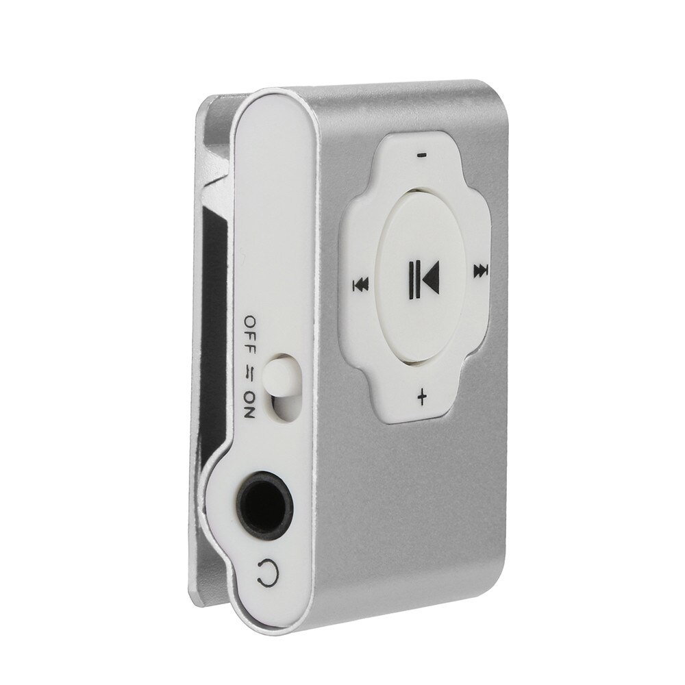 Mini reproductor de Mp3 Usb portátil, compatible con tarjeta Micro Sd, Tf, 32gb, deporte, música, multimedia, Mp3, Bluetooth, Radio, Fm, Usb, reproductor de Mp3: Plata