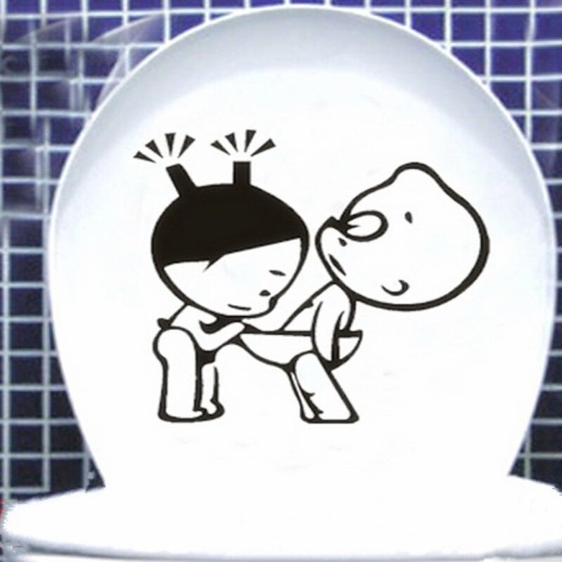 Autocollants muraux en vinyle, signe d'entrée des toilettes, décoration de la maison, motif , autocollant Mural amusant, Art Mural en vinyle