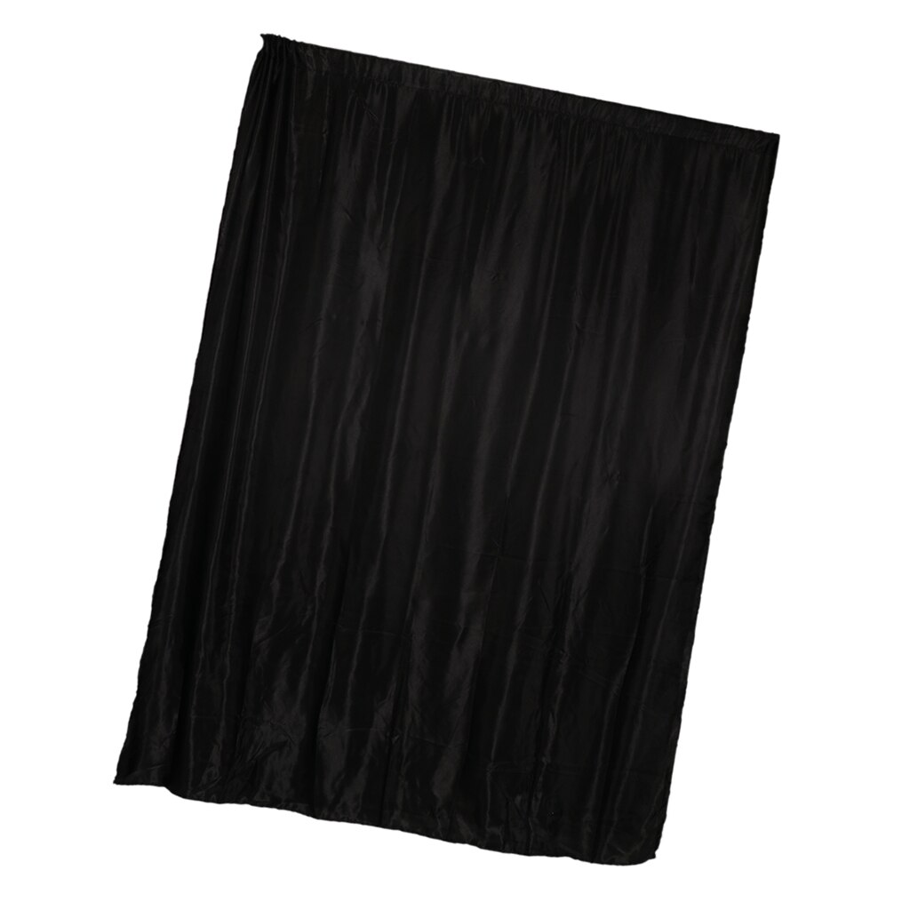 Tanko tasku sileä satiini ikkuna verhot pimennysverhot kaihtimet verhot kodin makuuhuoneen sisustukseen kauppakoristeet - musta , 150 x 250cm