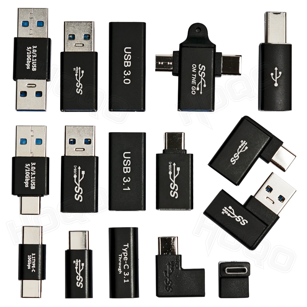 Adaptador USB 3,1 tipo C hembra A USB A hembra B macho A hembra, OTG tipo C A USB 3,0 macho hembra, conector convertidor