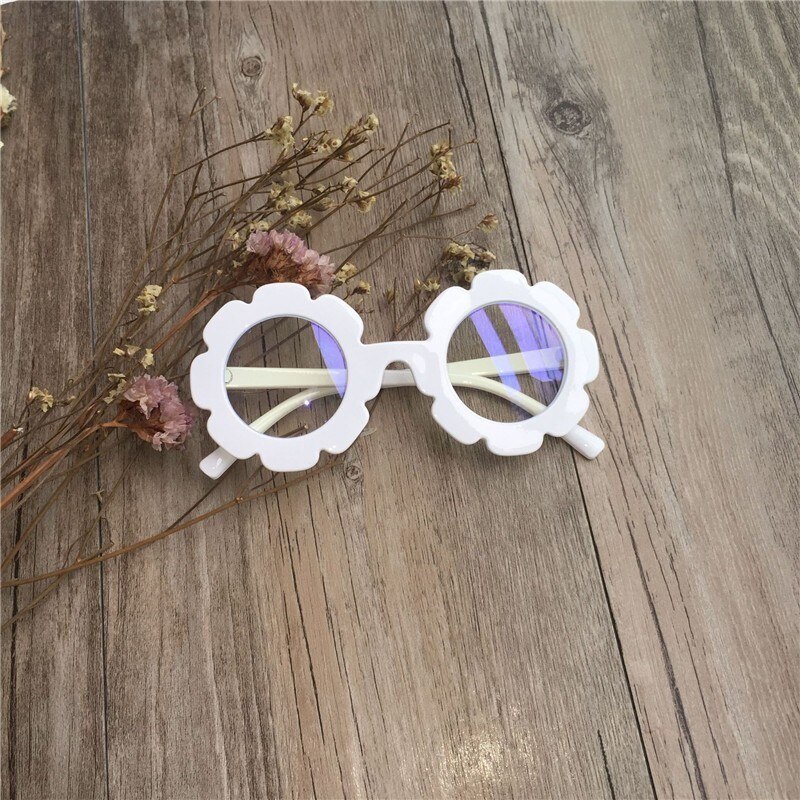 årgang låve solbriller låve solbriller runde blomster gafas baby låve  uv400 sport solbriller jenter takrenne oculos de sol: Hvit